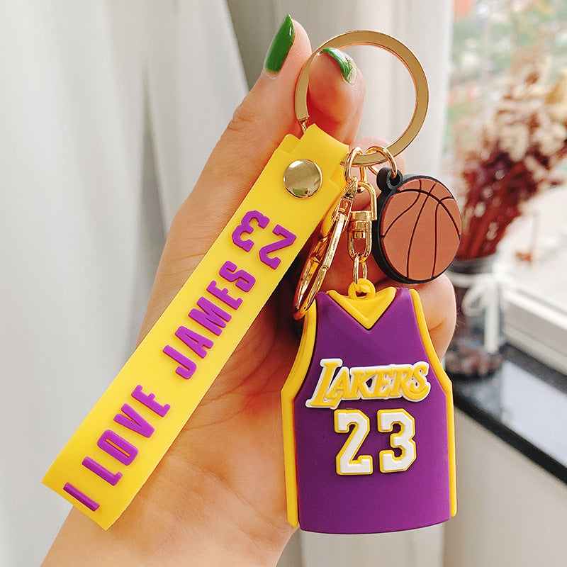 Creative NBA Personality Kobe Lakers James Harden Jersey Key Chain Basketball Ornaments Doll Bag Pendant