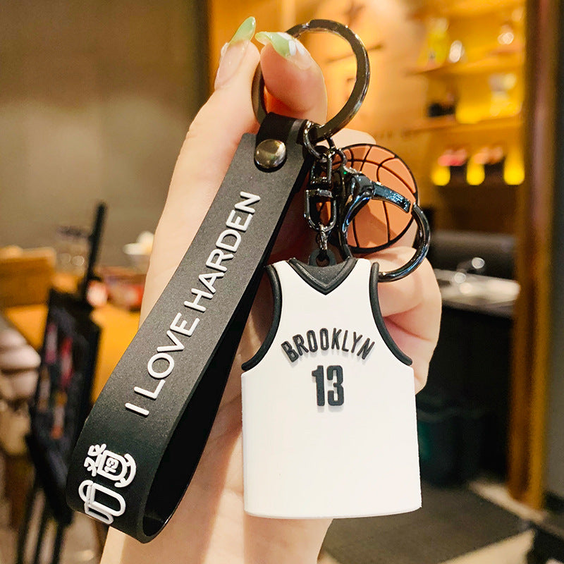 Creative NBA Personality Kobe Lakers James Harden Jersey Key Chain Basketball Ornaments Doll Bag Pendant