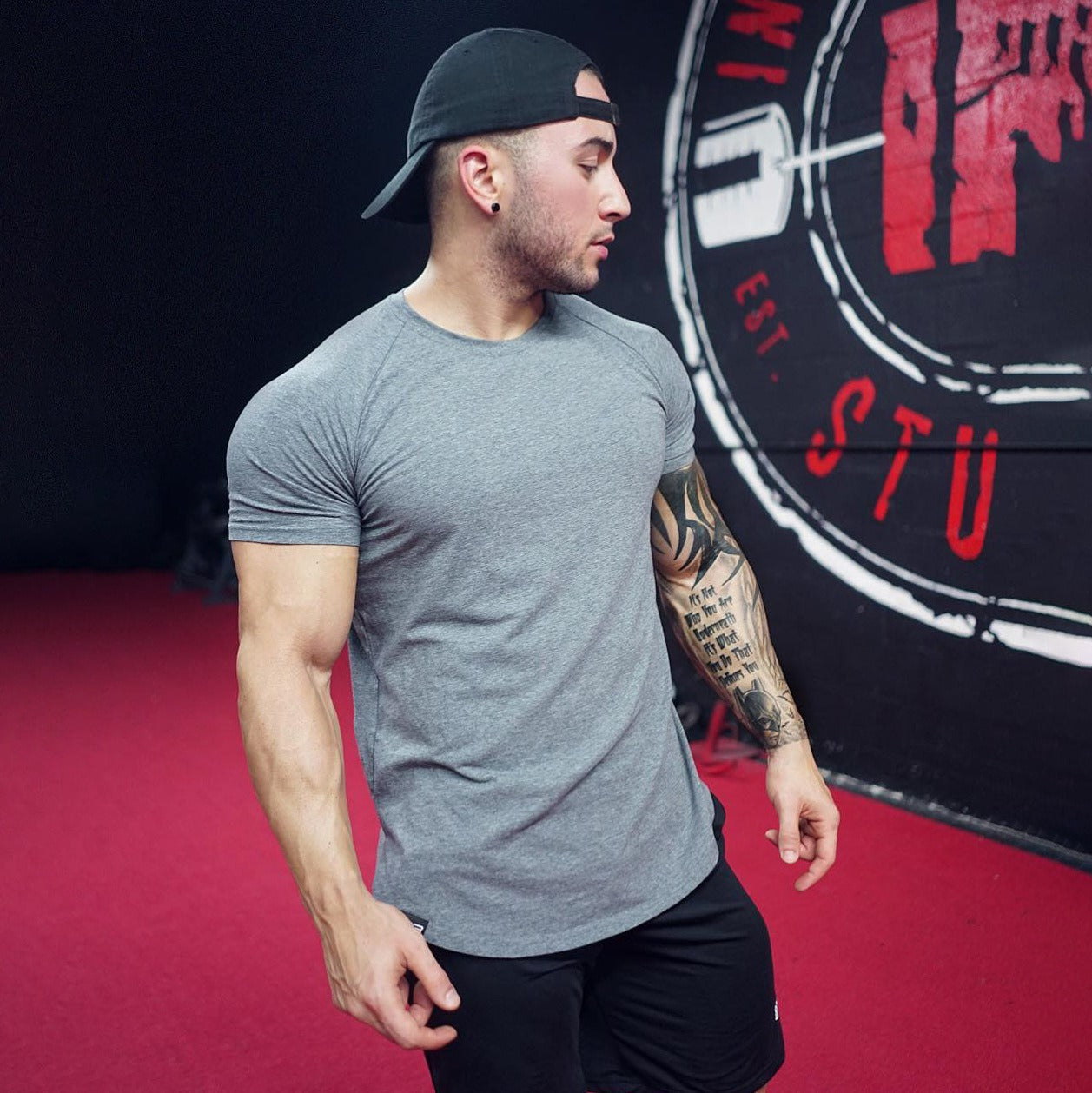 American Sports Fitness T Shirt Mens Solid Color High Elastic Moisture Wicking Running Basketball Short Sleeve Modal Fabric