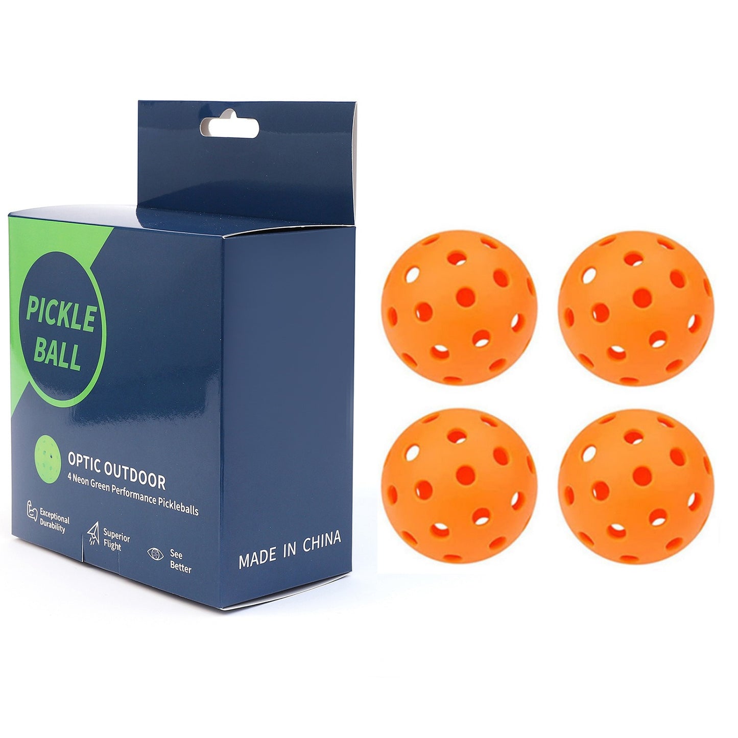 74mm 40 hole color box plastic PE hard outdoor Weifu hole ball Pickleball Ball