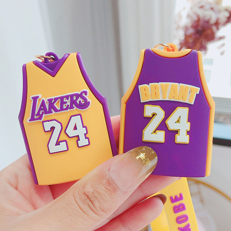 Creative NBA Personality Kobe Lakers James Harden Jersey Key Chain Basketball Ornaments Doll Bag Pendant