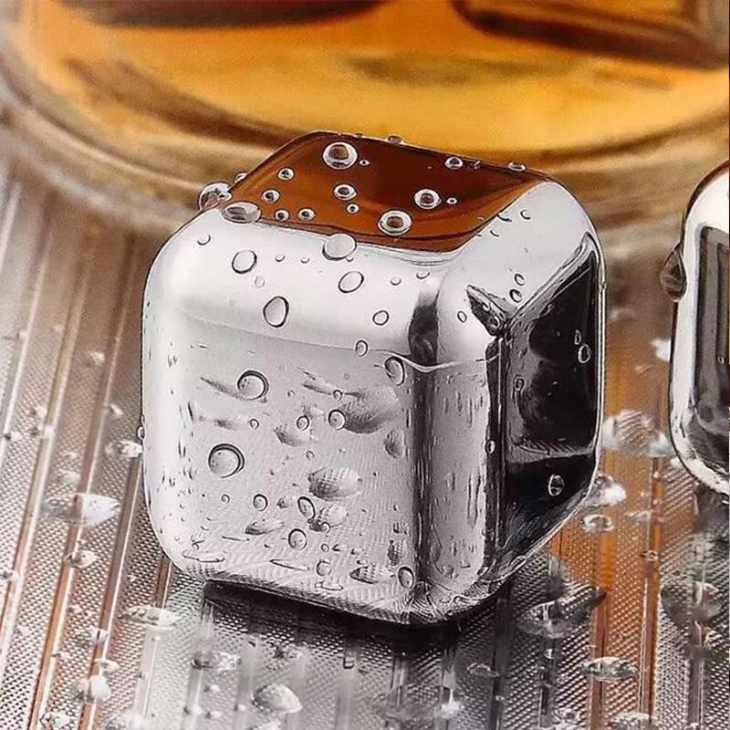 1PC  Stainless Steel Whisky Ice Cubes Quick Freezing Wine Beer Cooler Liquor Cooling Rocks KTV Accessories