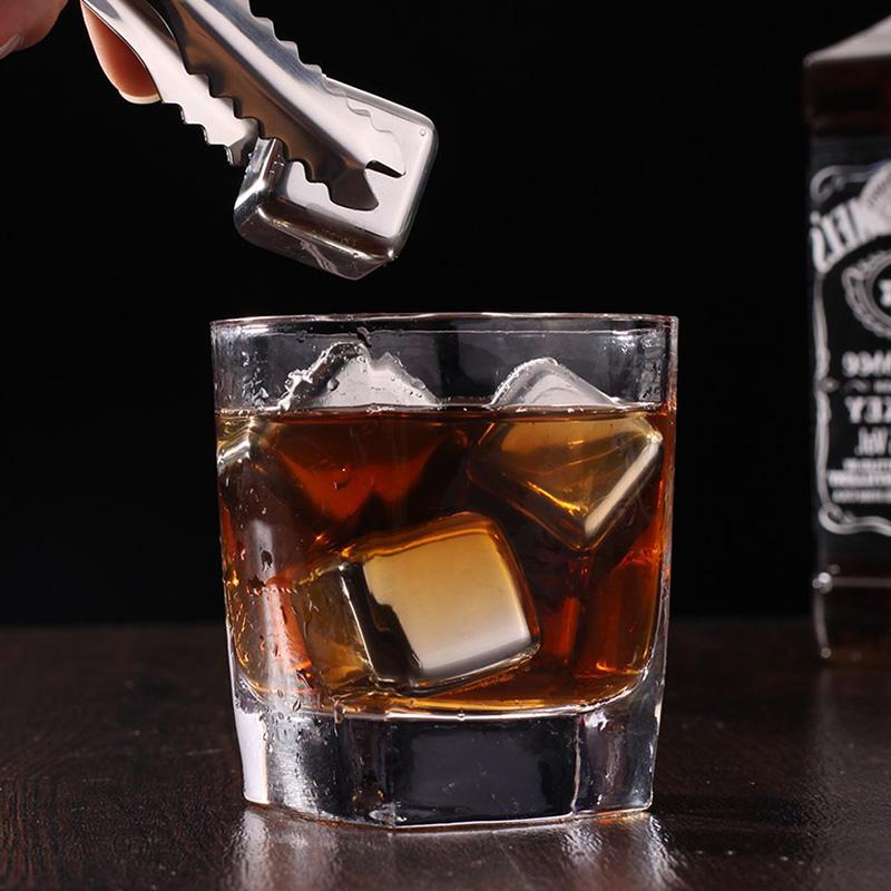 1PC  Stainless Steel Whisky Ice Cubes Quick Freezing Wine Beer Cooler Liquor Cooling Rocks KTV Accessories