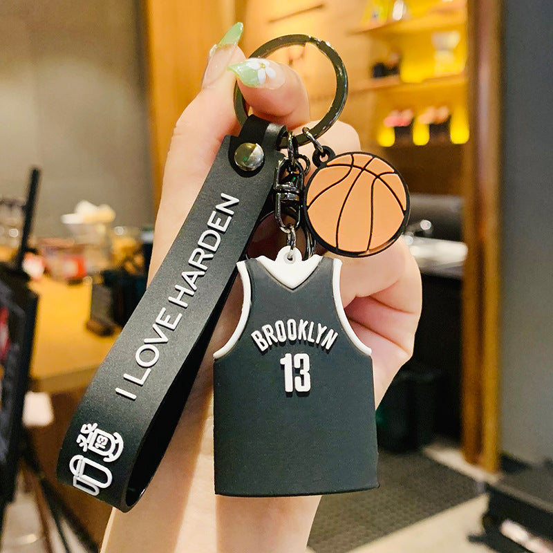 Creative NBA Personality Kobe Lakers James Harden Jersey Key Chain Basketball Ornaments Doll Bag Pendant