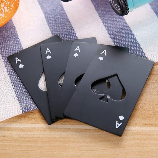 Creative Poker Shaped Bottle Can Opener Stainless Steel Credit Card Size Casino Bottle Opener Abrelatas Abrebotellas