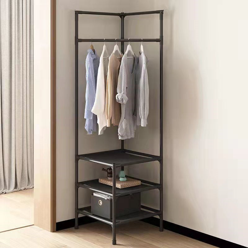 Corner clothes rack clothes rack triangle clothes rack bedroom storage rack floor clothes storage rack