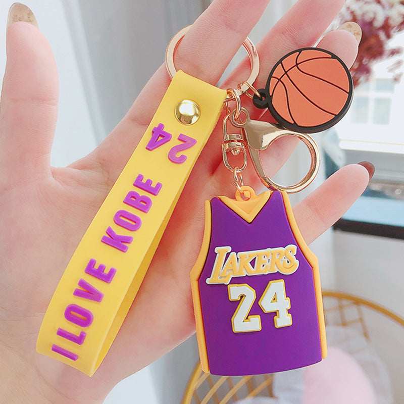 Creative NBA Personality Kobe Lakers James Harden Jersey Key Chain Basketball Ornaments Doll Bag Pendant