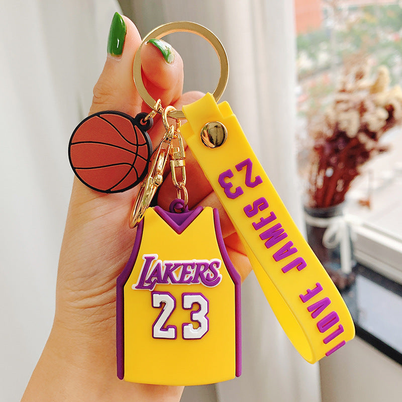 Creative NBA Personality Kobe Lakers James Harden Jersey Key Chain Basketball Ornaments Doll Bag Pendant