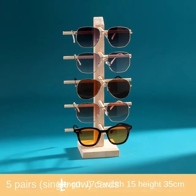 Solid wood glasses display rack jewelry rack sunglasses sunglasses storage rack myopia glasses display rack