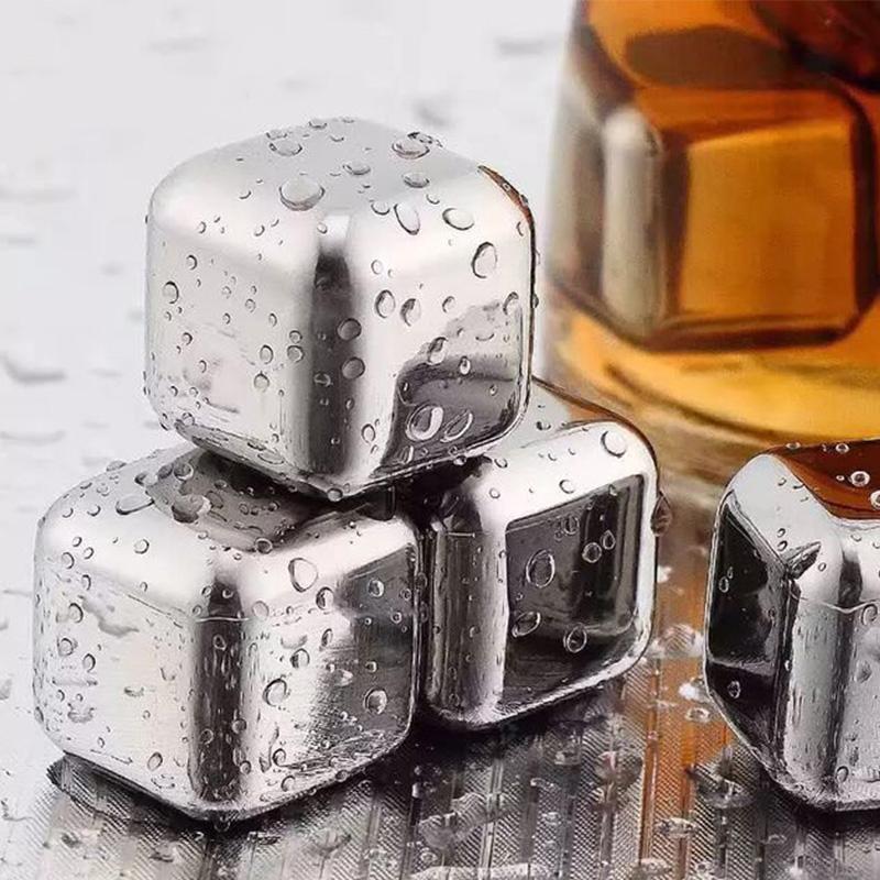 1PC  Stainless Steel Whisky Ice Cubes Quick Freezing Wine Beer Cooler Liquor Cooling Rocks KTV Accessories