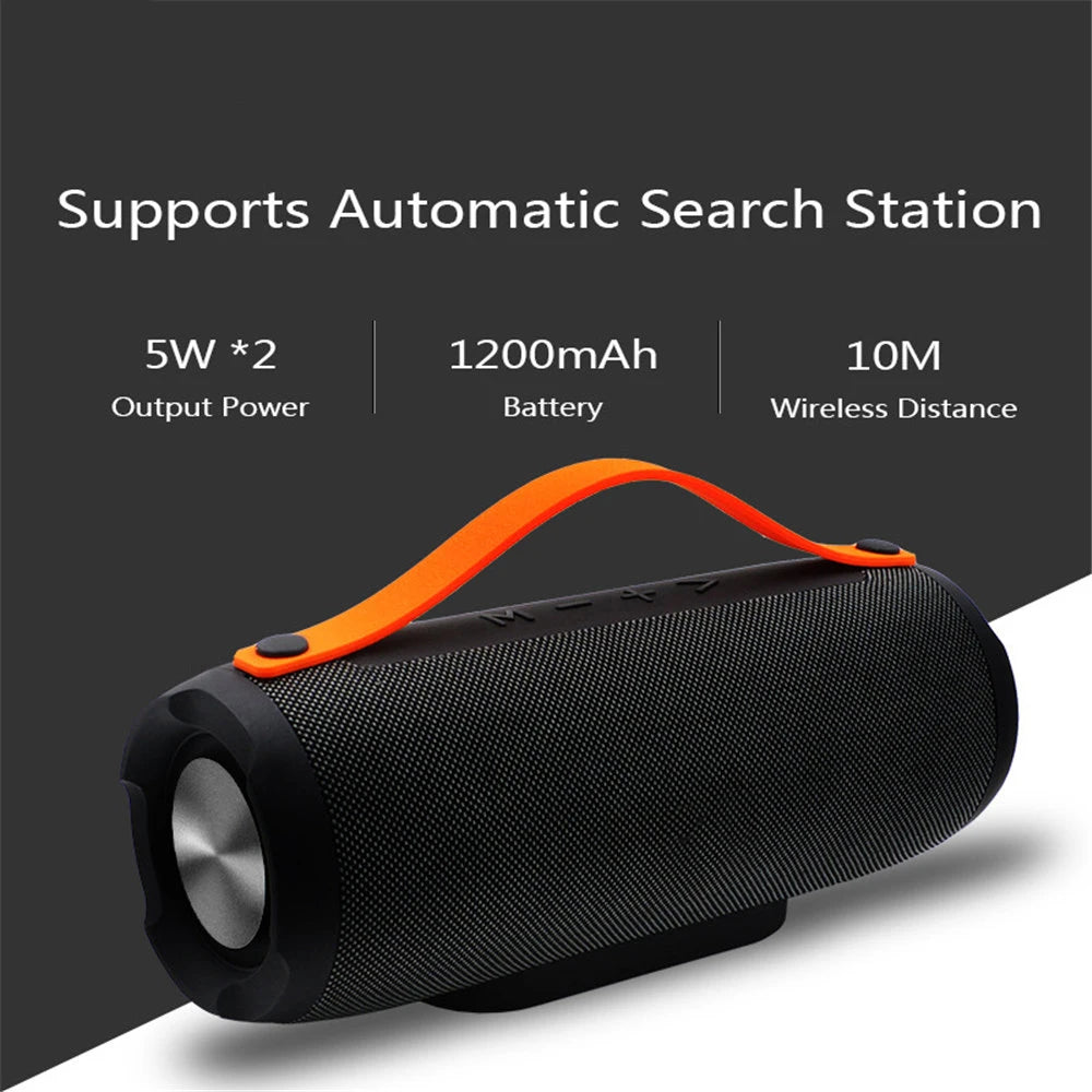 Portable Wireless Bluetooth E13 Speaker Stereo Big power 10W system TF FM Radio Music Subwoofer Column Speakers for Computer